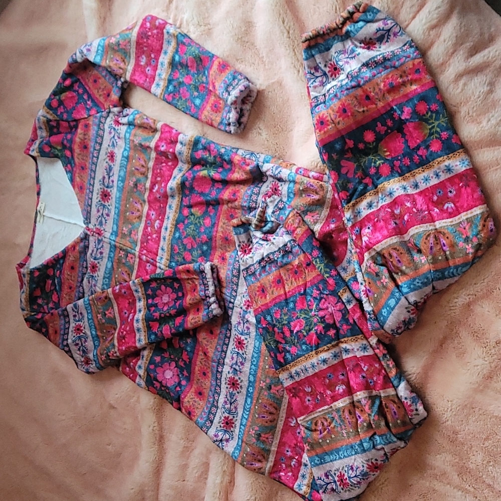 Small Fleece Floral Onesie